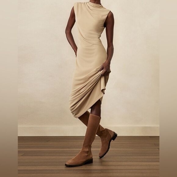 NEW STUART WEITZMAN 5050 KNEE-HIGH LUG BOOT in black suede - Picture 8 of 11